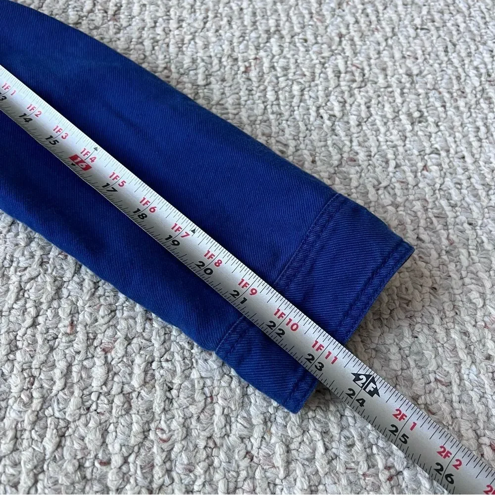 Kate Spade New York Womens Blue Broome Street Surplus Cotton Linen Jacket